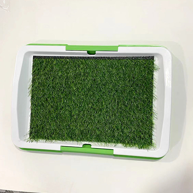 Baño para Mascotas Plano con Diseño de Césped
