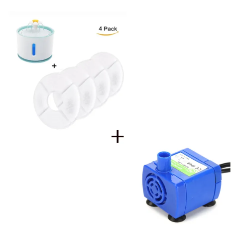 Fuente de Agua Automática para Gatos con Luz LED