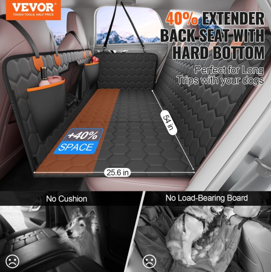 Cubierta Impermeable para Asiento Trasero de Mascotas 54x25.6in