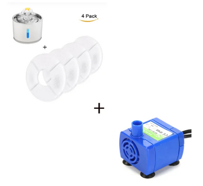Fuente de Agua Automática para Gatos con Luz LED